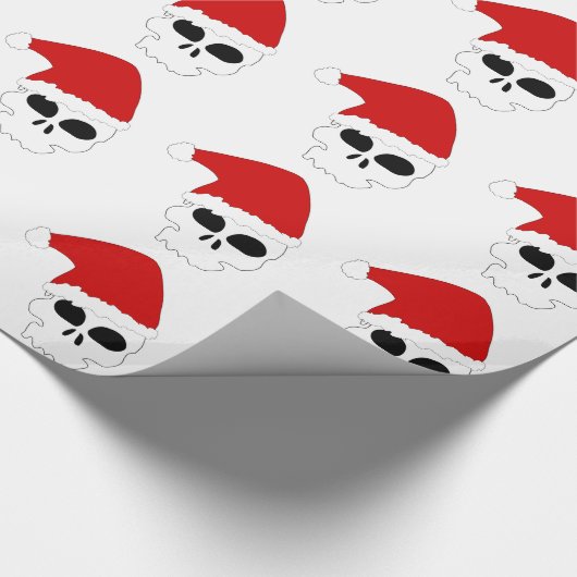 gothic skull kerstmis cadeaupapier (Hoek)