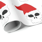 gothic skull kerstmis cadeaupapier (Rol Hoek)