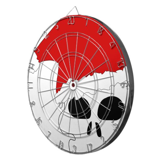 gothic skull kerstmis dartbord (Voorkant Rechts)