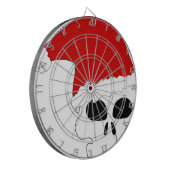 gothic skull kerstmis dartbord (Voorkant Links)