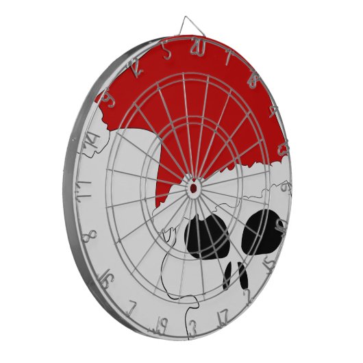 gothic skull kerstmis dartbord (Voorkant Links)