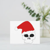 gothic skull kerstmis feestdagenkaart (Staand voorkant)