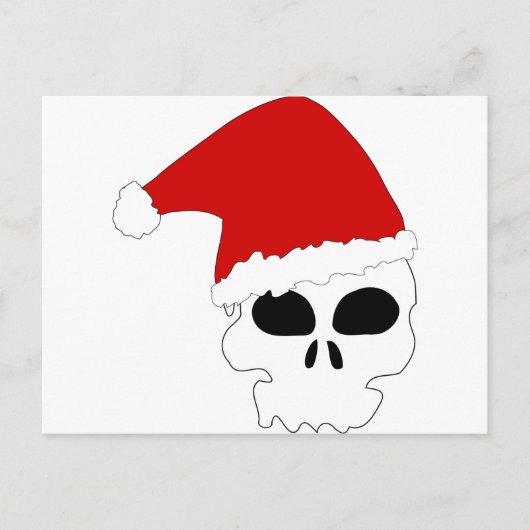 gothic skull kerstmis feestdagenkaart (Voorkant)