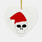 gothic skull kerstmis keramisch ornament (Voorkant)