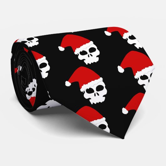 gothic skull kerstmis stropdas (Opgerold)