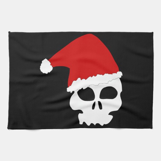 gothic skull kerstmis theedoek (Horizontaal)