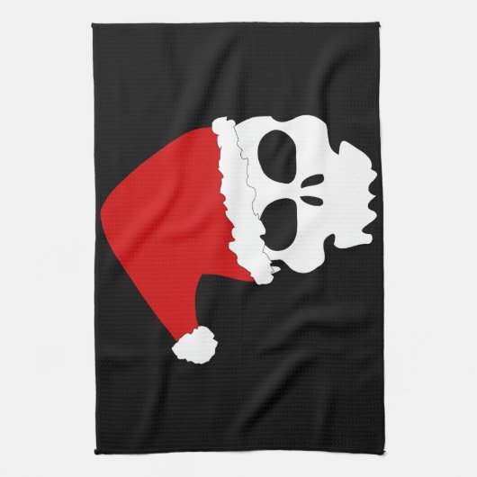 gothic skull kerstmis theedoek (Verticaal)