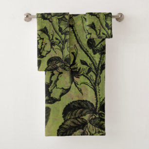 Gothic Skull Key Collage Bad Handdoek