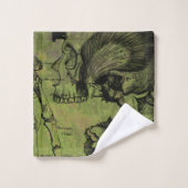 Gothic Skull Key Collage Bad Handdoek (Wasdoekje)