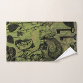 Gothic Skull Key Collage Bad Handdoek (Handdoek)