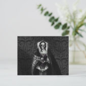 Gothic Skull Lady Briefkaart (Staand voorkant)