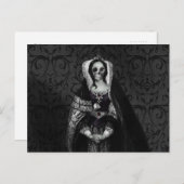 Gothic Skull Lady Briefkaart (Voorkant / Achterkant)