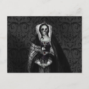 Gothic Skull Lady Briefkaart
