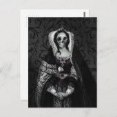 Gothic Skull Lady Briefkaart (Voorkant / Achterkant)