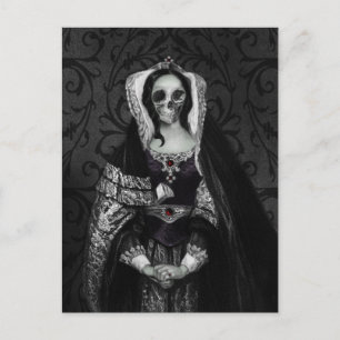 Gothic Skull Lady Briefkaart