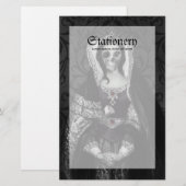 Gothic Skull Lady Briefpapier (Voorkant / Achterkant)