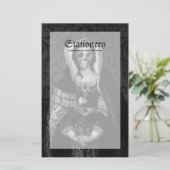 Gothic Skull Lady Briefpapier (Staand voorkant)