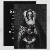 Gothic Skull Lady Kaart (Voorkant / Achterkant)