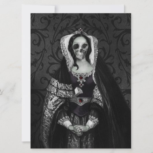 Gothic Skull Lady Kaart (Voorkant)