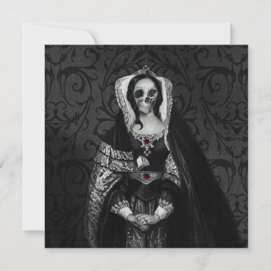 Gothic Skull Lady Kaart (Voorkant)