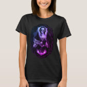 Gothic Skull Lady Paars T-Shirt (Voorkant)