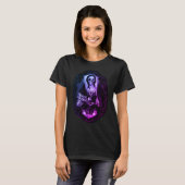 Gothic Skull Lady Paars T-Shirt (Voorkant volledig)