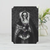 Gothic Skull Lady Save The Date (Staand voorkant)