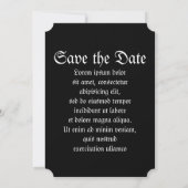 Gothic Skull Lady Save The Date (Achterkant)
