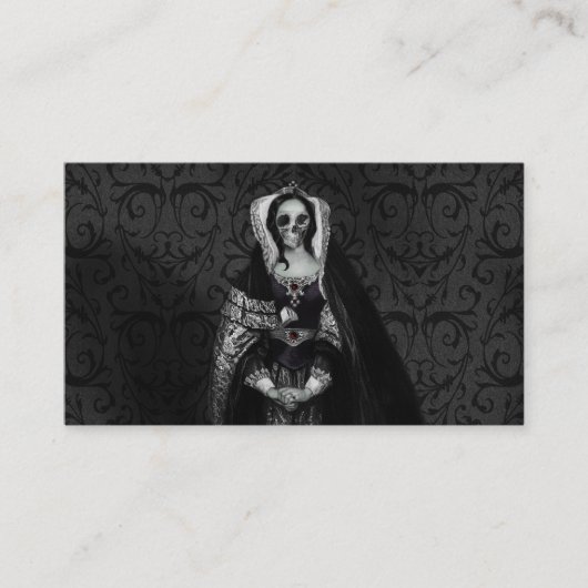 Gothic Skull Lady Visitekaartje (Voorkant)