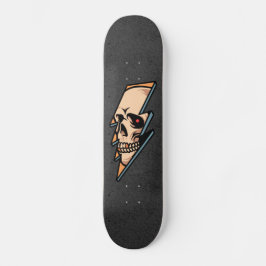 Gothic Skull Lightning Skeleton Head Trendy Cool Persoonlijk Skateboard