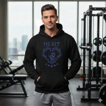 Gothic Skull MERIT Grafische Zwarte Hoodie
