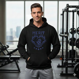 Gothic Skull MERIT Grafische Zwarte Hoodie
