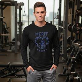 Gothic Skull MERIT Grafische Zwarte T-Shirt
