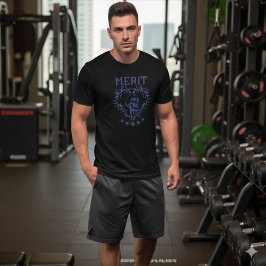 Gothic Skull MERIT Grafische Zwarte T-Shirt