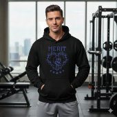 Gothic Skull MERIT Graphic Black Hoodie