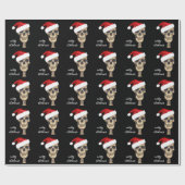 Gothic Skull Merry kerstcadeautje Cadeaupapier (Vlak)