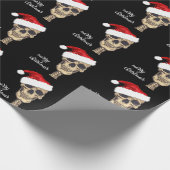 Gothic Skull Merry kerstcadeautje Cadeaupapier (Hoek)