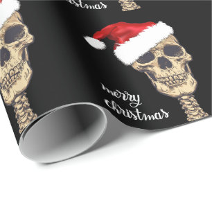 Gothic Skull Merry kerstcadeautje Cadeaupapier