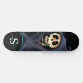 Gothic Skull Monogram thema Persoonlijk Skateboard (Horizontaal)