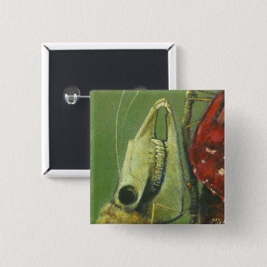 Gothic Skull Moth Button (Voorkant /achterkant)