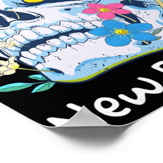 Gothic Skull Mushroom Flowers Every End Is A New B Poster (Hoek)