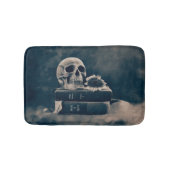 Gothic Skull  Old Books Cyanotype Macabre Badmat (Voorkant)