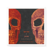 Gothic Skull Oranje Black Halloween