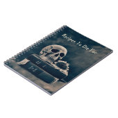 Gothic Skull  Oude Boeken Cyanotype Recept Notitieboek (Linkerzijde)