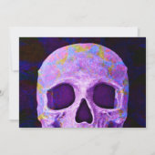 Gothic Skull Paars Birthday Party RIP naar zijn tw Kaart (Achterkant)