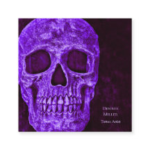 Gothic Skull Paars Burgundy Tattoo Shop