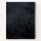 Gothic Skull Paarse Rozen Aangepast Notitieboek (Achterkant)