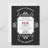 Gothic Skull Paisley Over the Hill Party Invite Kaart (Voorkant)