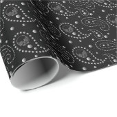 Gothic Skull Paisley Pattern Cadeaupapier (Rol Hoek)