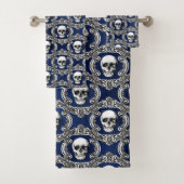 Gothic Skull Pattern Bath Towel Bad Handdoek (Insitu)